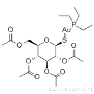 Złoto, [1- (tio-kS) -bD-glukopiranoza 2,3,4,6-tetraacetato] (trietylofosfina) CAS 34031-32-8